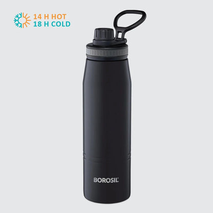 Borosil Hydra Thermoflask Steel Water Bottle Sports 900ml