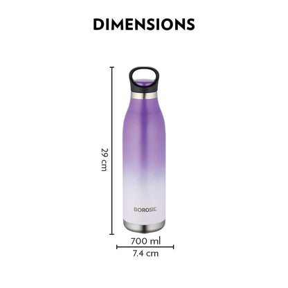 Borosil Hydra Steel Kids Water Bottle ColorCrush Violet