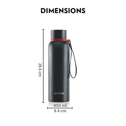 Borosil Trek Indigo Insulated Water Bottle 850ml