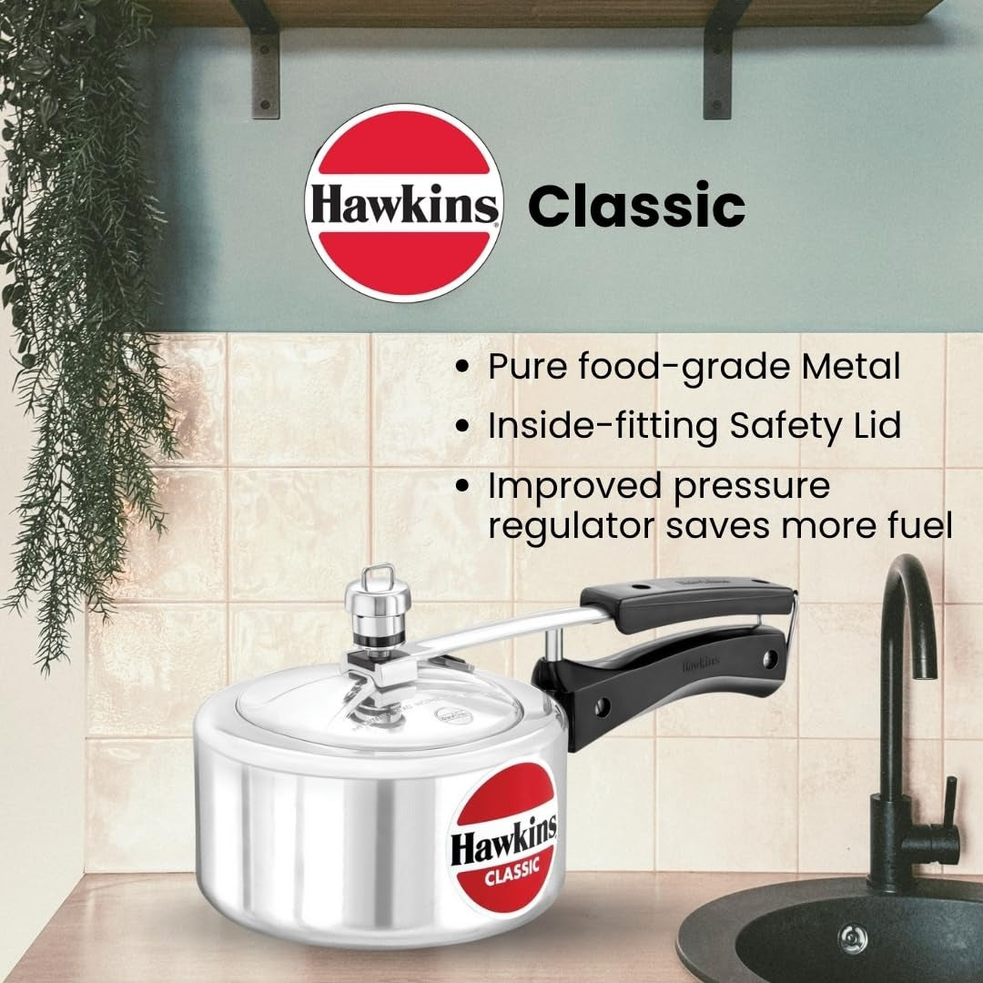 Hawkins Classic 1.5 Litre Aluminium Pressure Cooker
