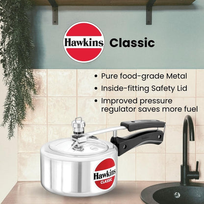 Hawkins Classic 1.5 Litre Aluminium Pressure Cooker