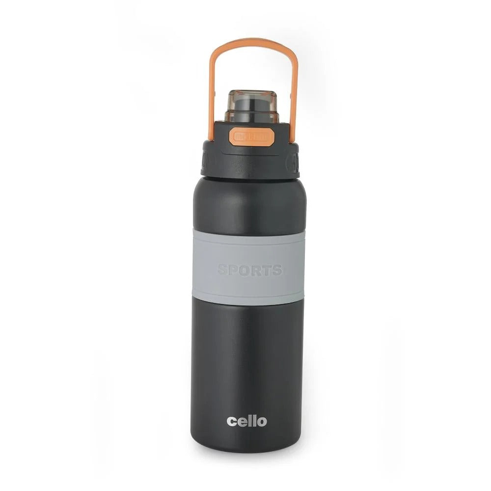 Cello Duro Duet 900 Thermosteel Flask, 820 ml - Black