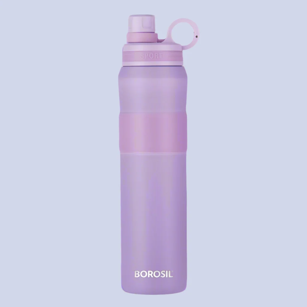 Borosil Hydra Water Bottle ThirstBurst Lavender 800ml