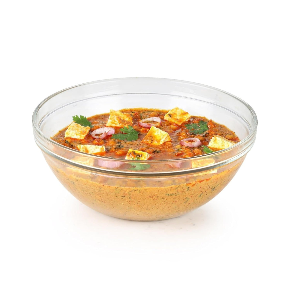 CELLO Zenith Set of 2 Pcs Round Serving Glass Bowl for Kitchen 500 ml, Transparent