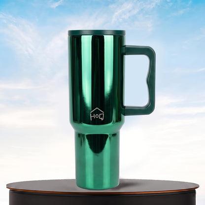 House of Quirk 1200ML Stainless Steel Tumbler with Handle - Mettalic Green