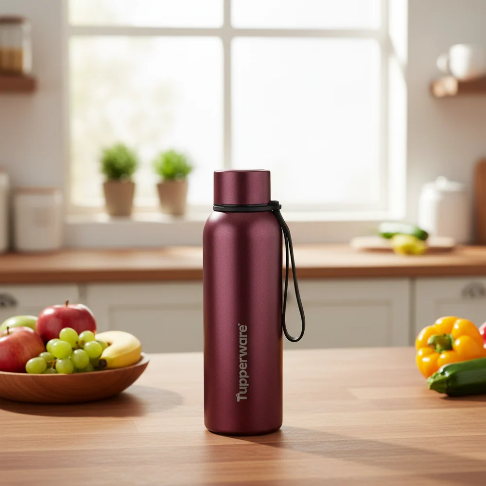 Tupperware Primo Stainless Steel Bottle 920ml Bordeaux