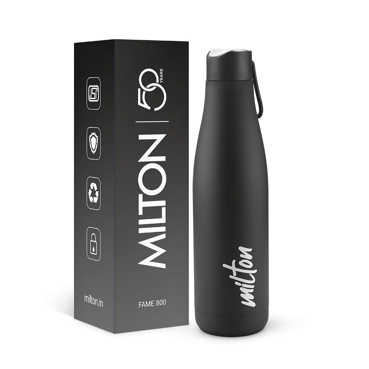 Milton Fame 1000 Thermosteel Water Bottle 880 ml, 24 Hr Hot and Cold