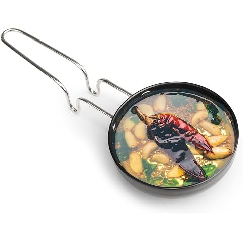 Tosaa Hard Anodized Aluminium Tadka Pan 100mm Black