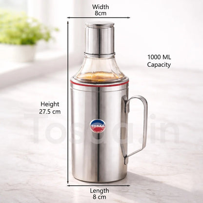 Tosaa Stainless Steel Oil Can 1000ml