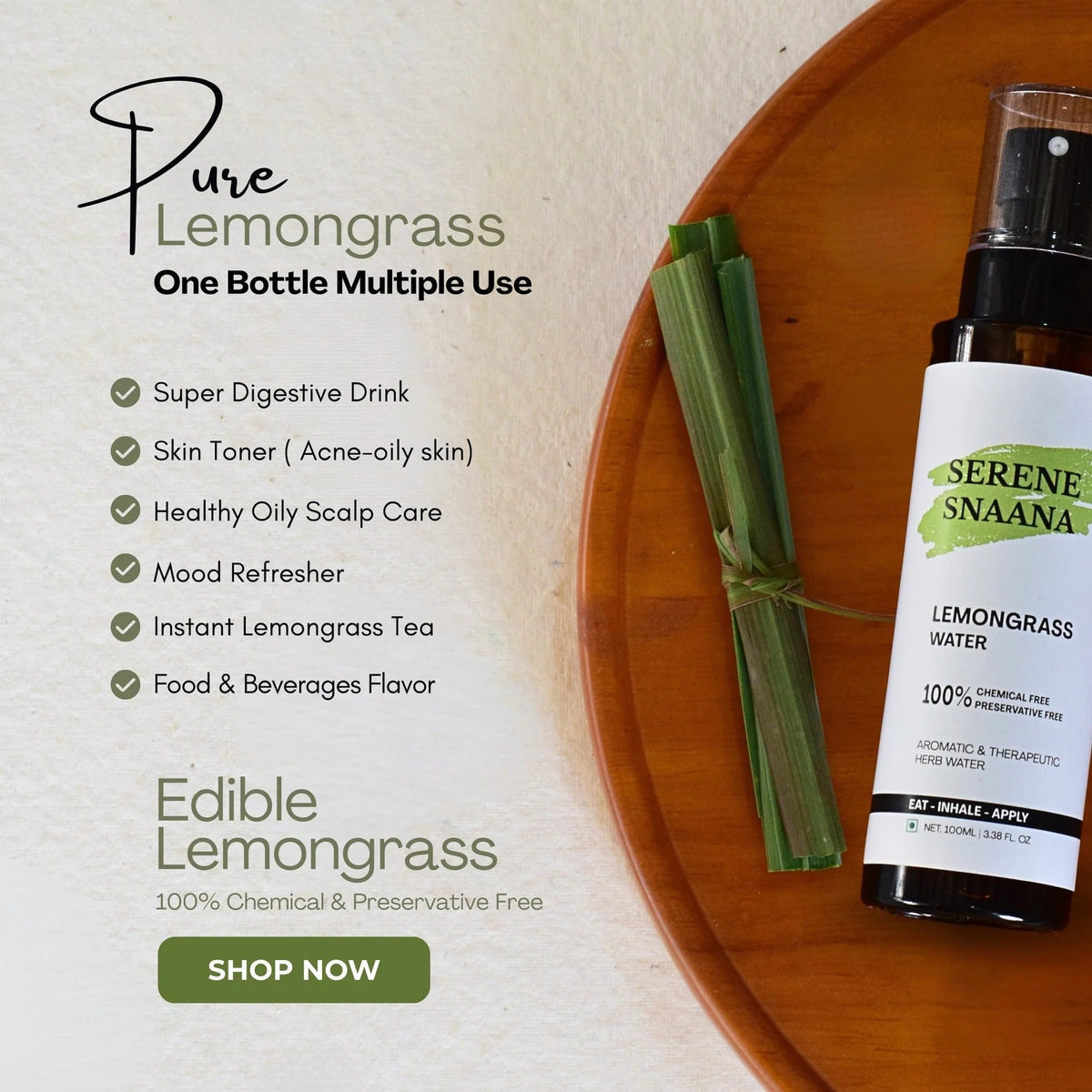 Snaana Lemongrass Water