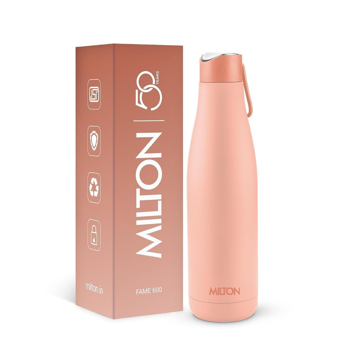 Milton Fame 1000 Thermosteel Water Bottle 880 ml, 24 Hr Hot and Cold