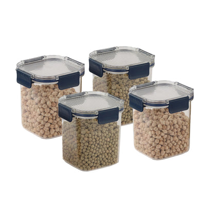 Cello Stack Lock Glass Storage Jar Set of 4