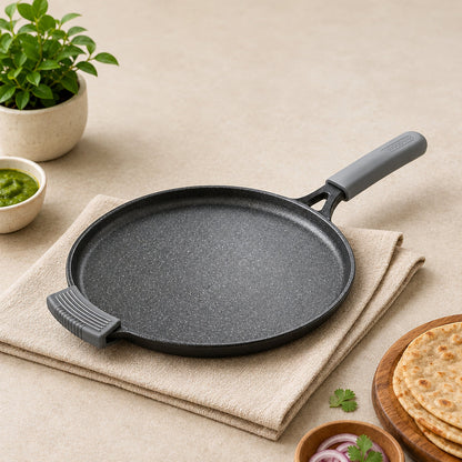 Tosaa Cast Iron Dosa Tawa with Long Handle 28cm