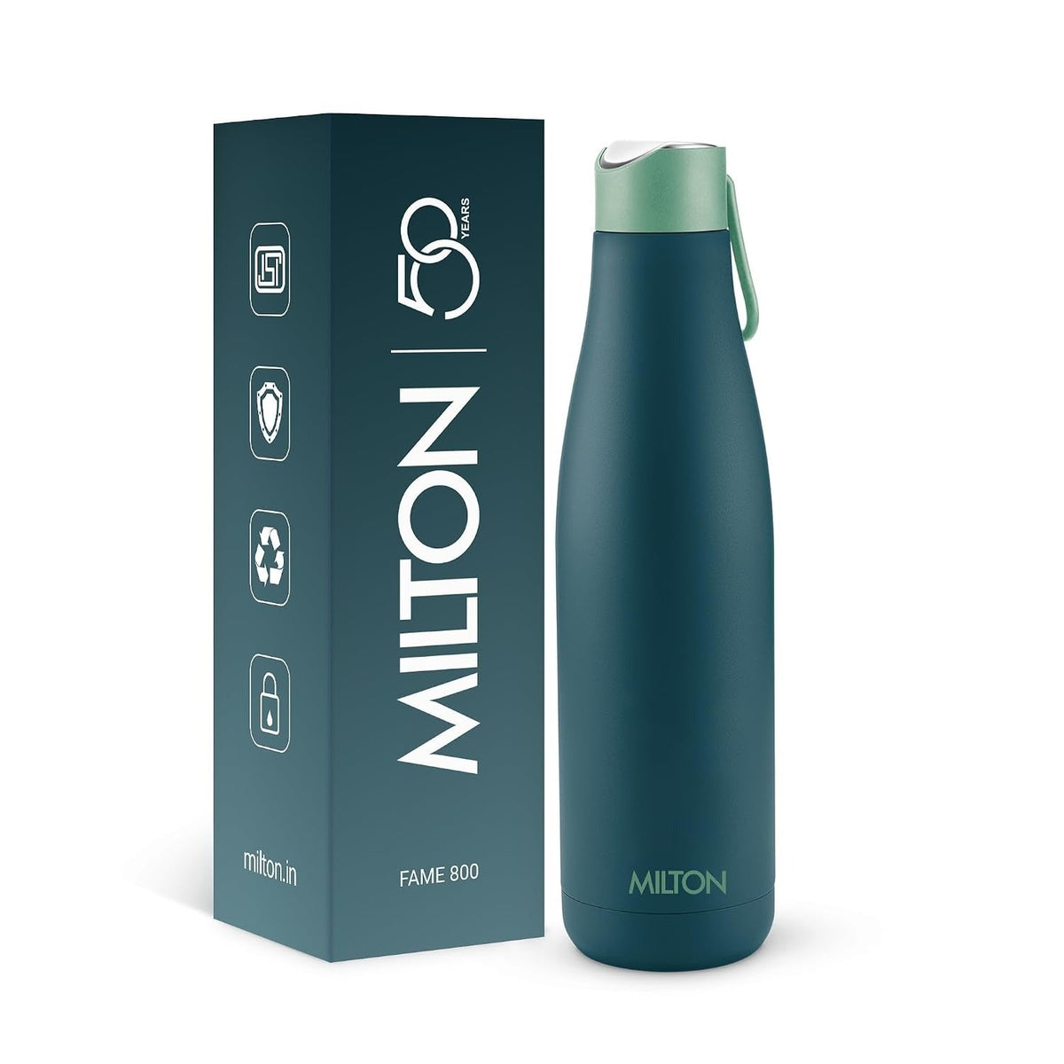 Milton Fame 1000 Thermosteel Water Bottle 880 ml, 24 Hr Hot and Cold