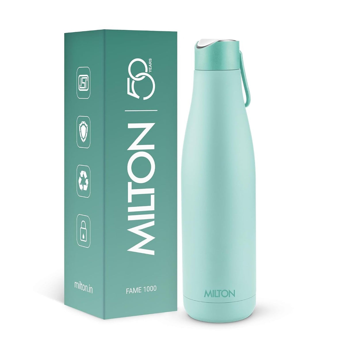 Milton Fame 1000 Thermosteel Water Bottle 880 ml, 24 Hr Hot and Cold