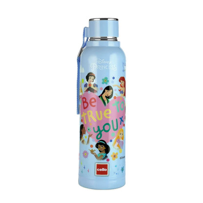 CELLO Puro Steel-X Benz Icon Insulated Water Bottle For Kids 500ml Sky Blue