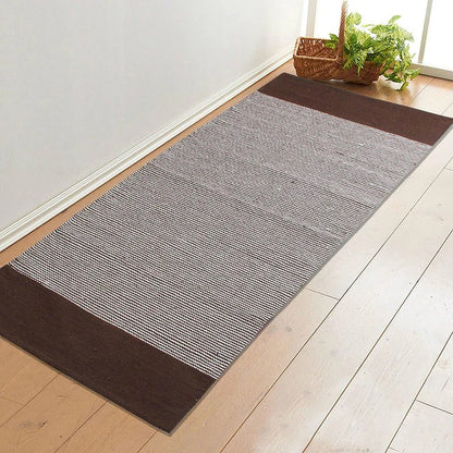 Saral Home Mid Stripe Cotton Anti Slip Yoga Mat/Runner