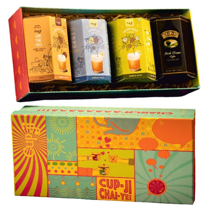 Cup-Ji Chai Lover Gift Box - Pack of 4 Flavours