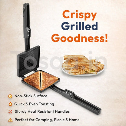 Tosaa Duet 2-Cut Jumbo Sandwich Toaster Gas Non-Stick