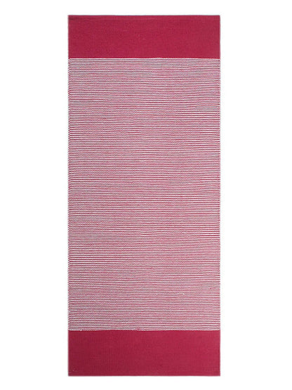 Saral Home Mid Stripe Cotton Anti Slip Yoga Mat/Runner