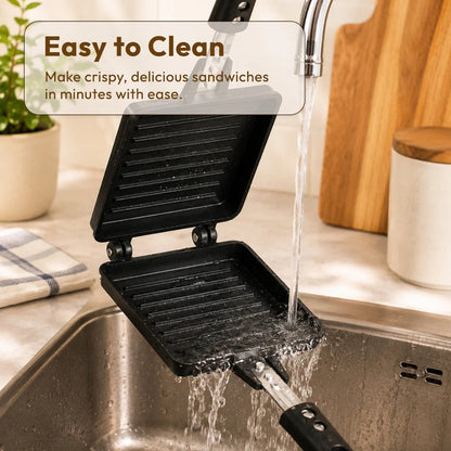 Tosaa Super Jumbo Grill Sandwich Toaster Non-Stick Black