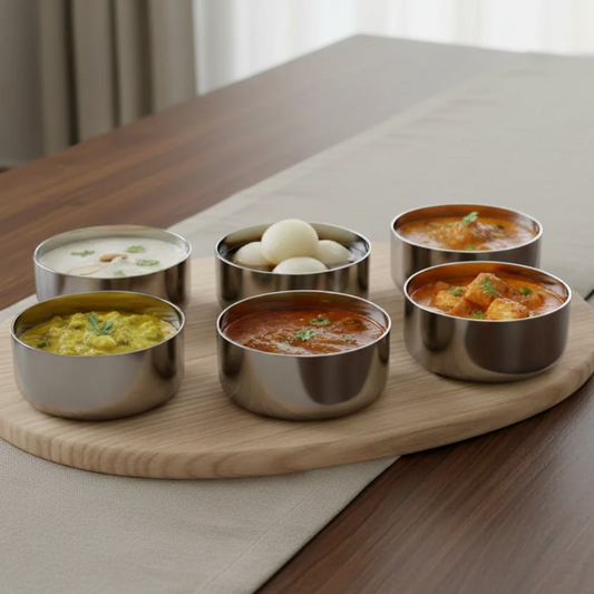 Vinod Stainless Steel Vati Katori Set of 6 Pieces (150ml each)