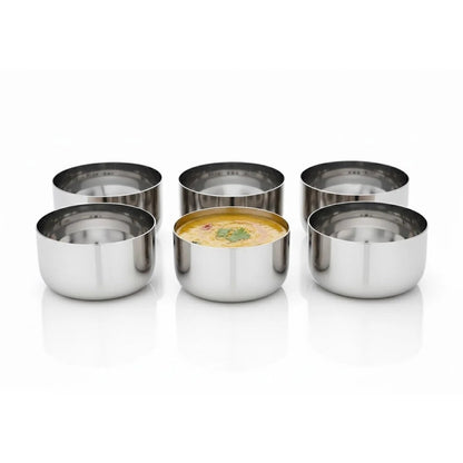 Vinod Stainless Steel Vati Katori Set of 6 Pieces (150ml each)