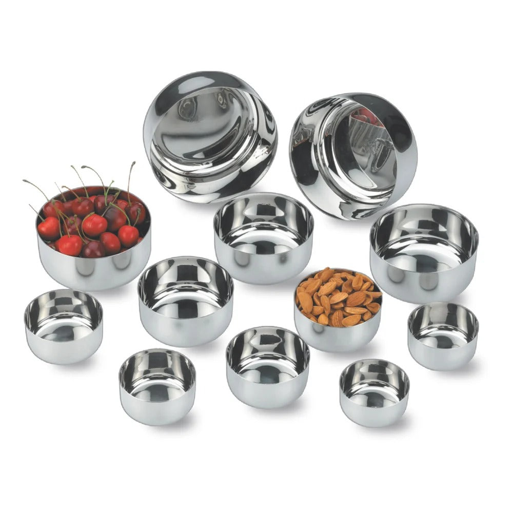 Vinod Stainless Steel Vati Katori Set of 12 Pieces (150ml each)
