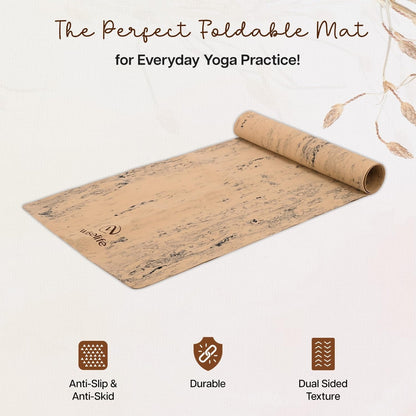 Wiselife Cork Foldable Yoga Mat