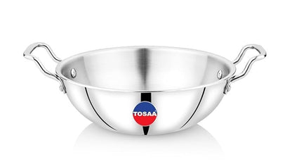 Tosaa SS Tri-Ply Kadhai without Lid 20cm