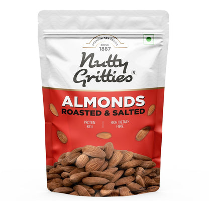 Nutty Gritties Premium California Roasted & Lightly Salted Almonds - 200g