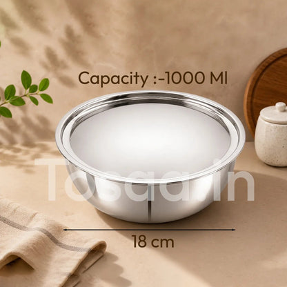 Tosaa Tri-Ply Tasla with Lid 18cm