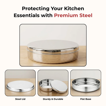 Vinod Stainless Steel Papad Dabba 15 Inch