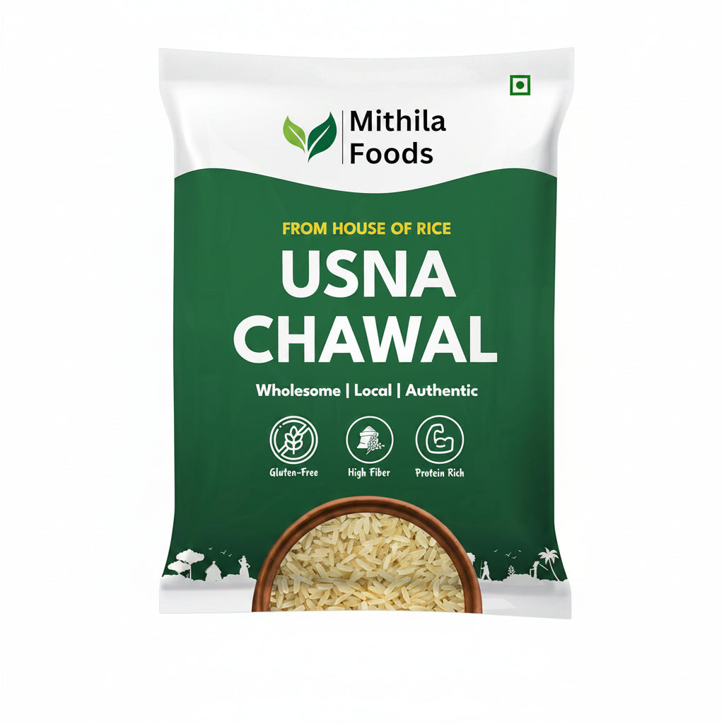 Mithila Foods Usna Chawal - Authentic Bihari Parboiled Rice
