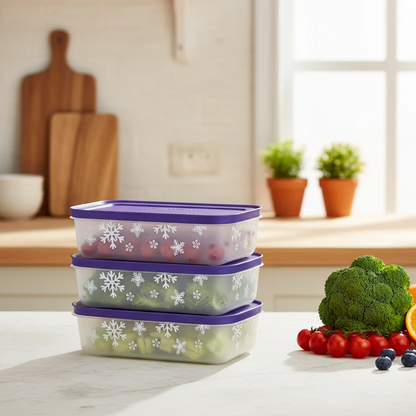 Tupperware Freezer Mate II Medium Low 1L Set of 6 Pieces