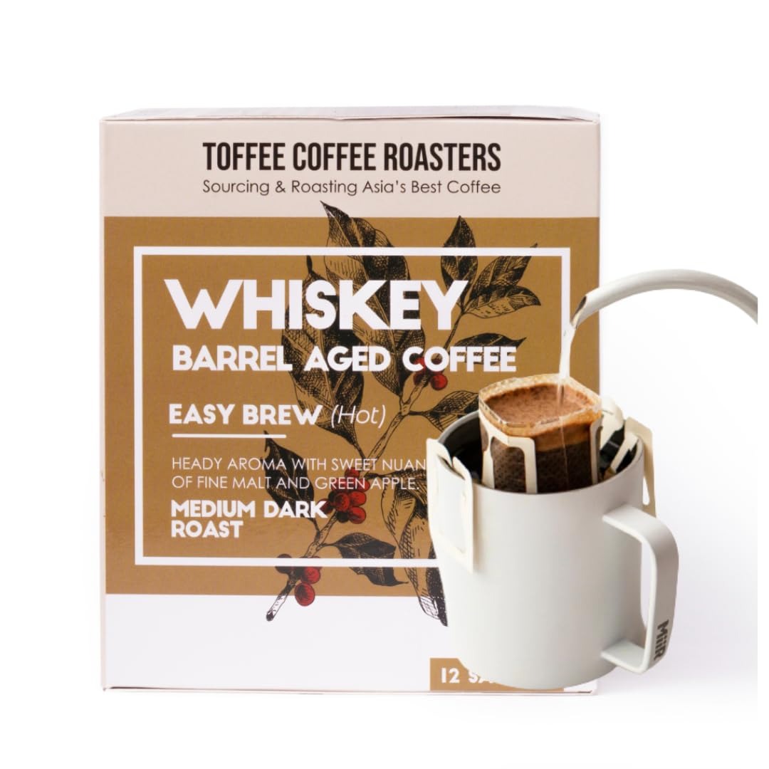 Toffee Coffee Roasters Single Malt Whiskey Barrel Aged Grounded Coffee