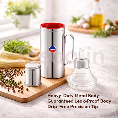 Tosaa Stainless Steel Oil Can 1000ml