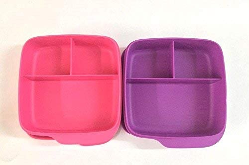 Tupperware Plastic Fun Meal Box Pack of 2, 2500 ml, Assorted