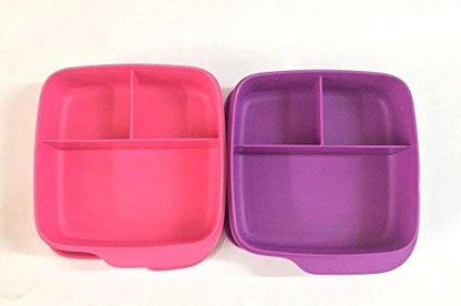 Tupperware Plastic Fun Meal Box Pack of 2, 2500 ml, Assorted