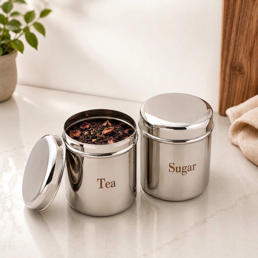 Kraft Prime Stainless Steel Canister Set 2 Pc