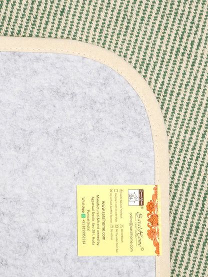 Saral Home Plain Solid Cotton Anti Slip Yoga Mat