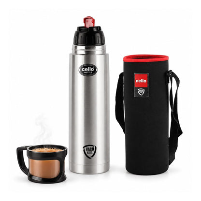 CELLO Instyle Stainless Steel Flask with Jacket 1000 ml Black