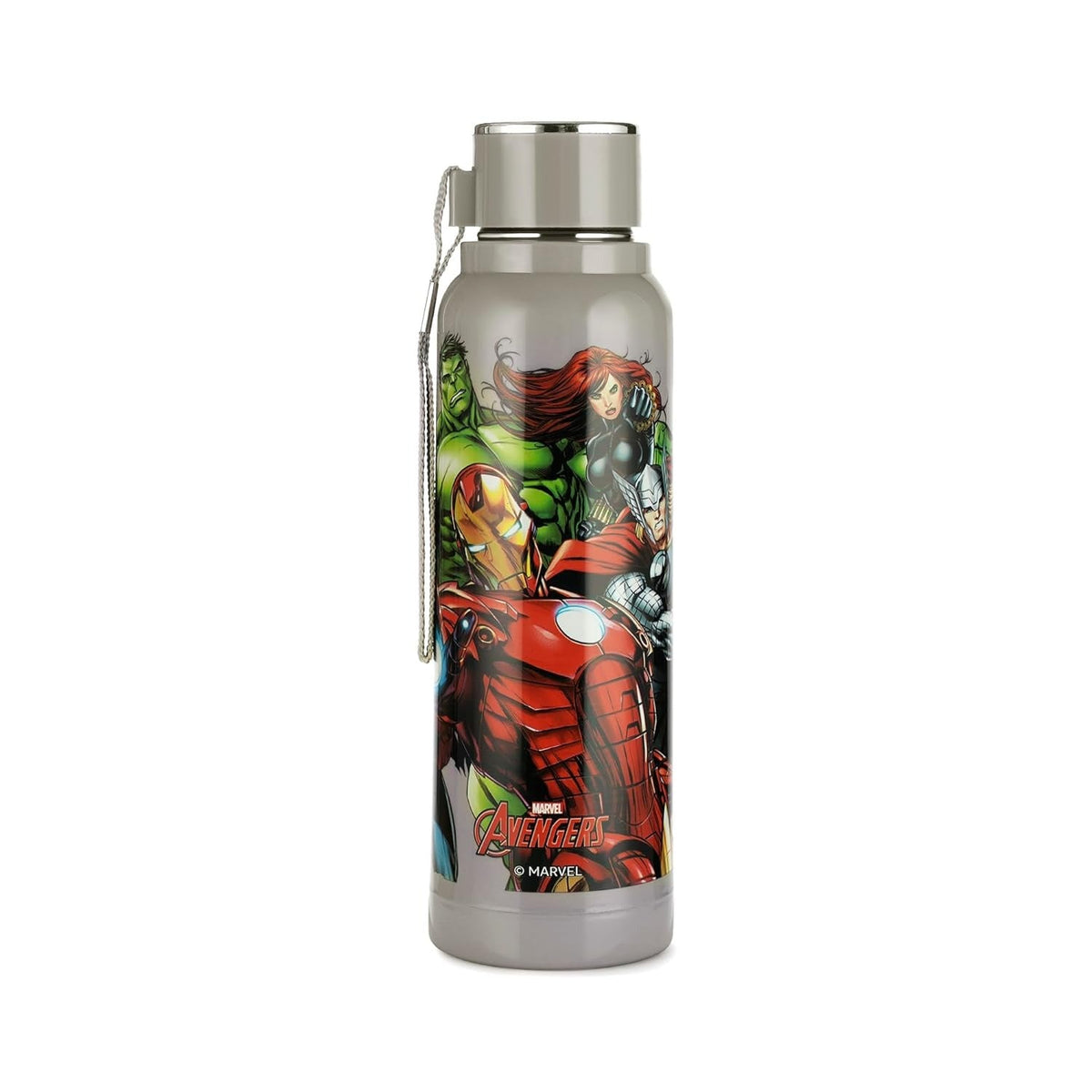 CELLO Puro Steel-X Benz Icon Insulated Water Bottle for Kids 500 ml, Grey