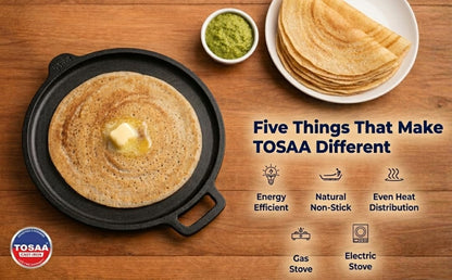 Tosaa Cast Iron Dosa Tawa Smooth 27.5cm