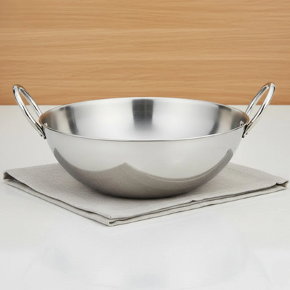 Vinod Claro Heavy Gauge Stainless Steel Hammered Kadai 2.5mm 600ml