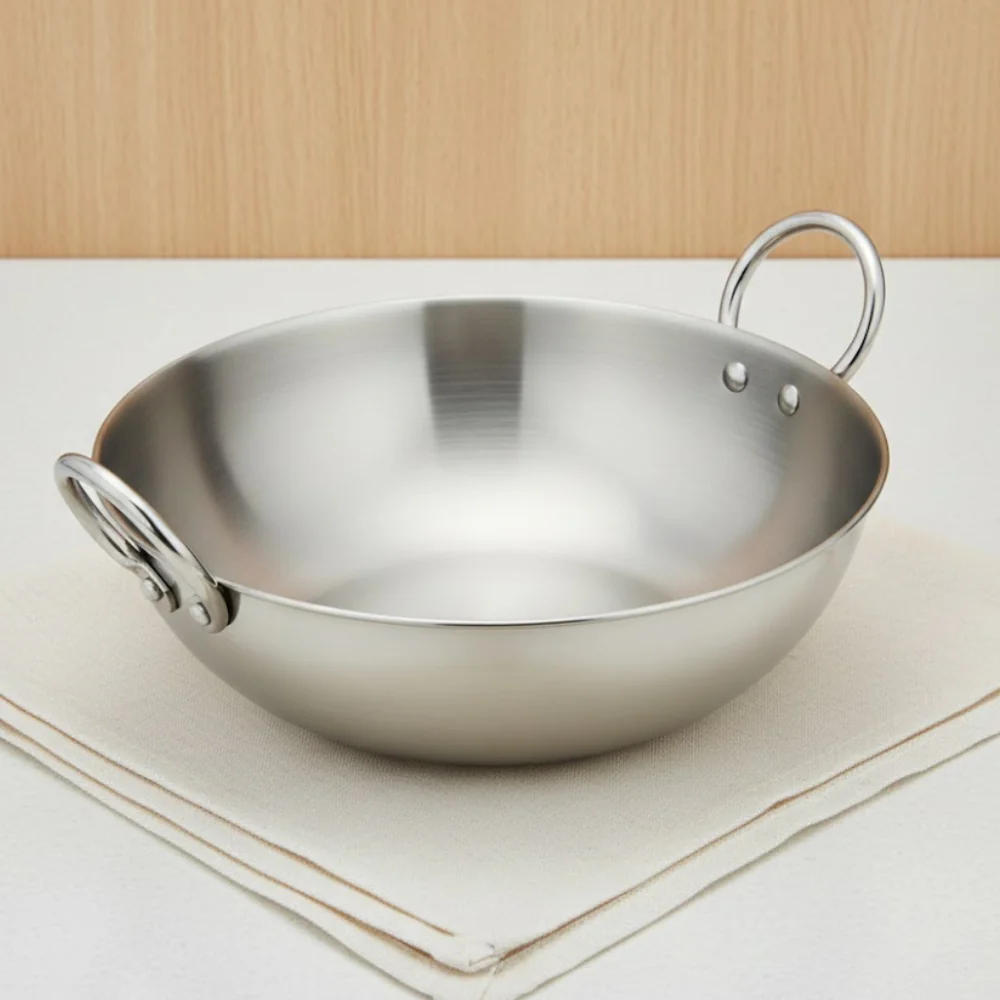Vinod Claro Heavy Gauge Stainless Steel Hammered Kadai 2.5mm 600ml