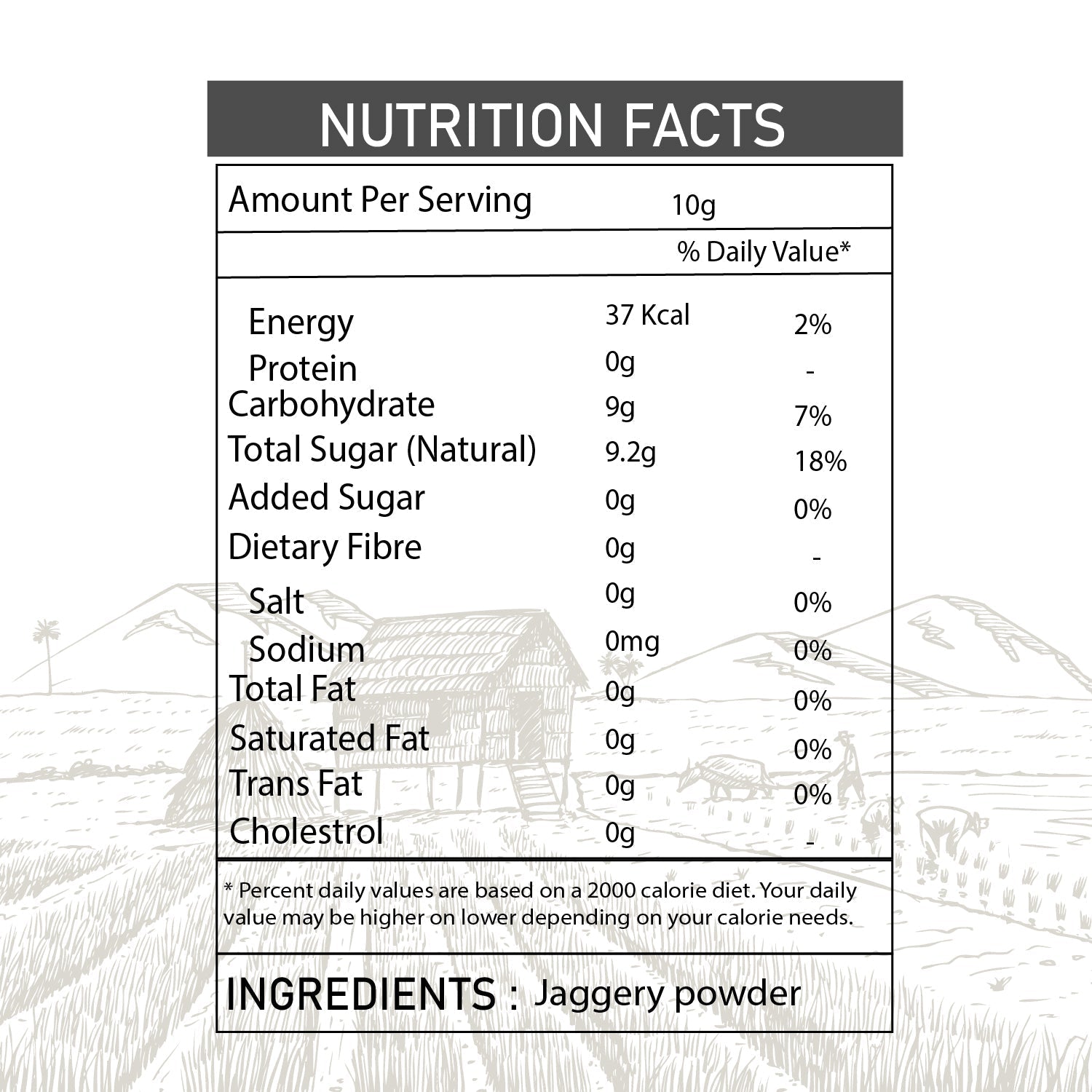 Organic Sugarcane Jaggery Powder