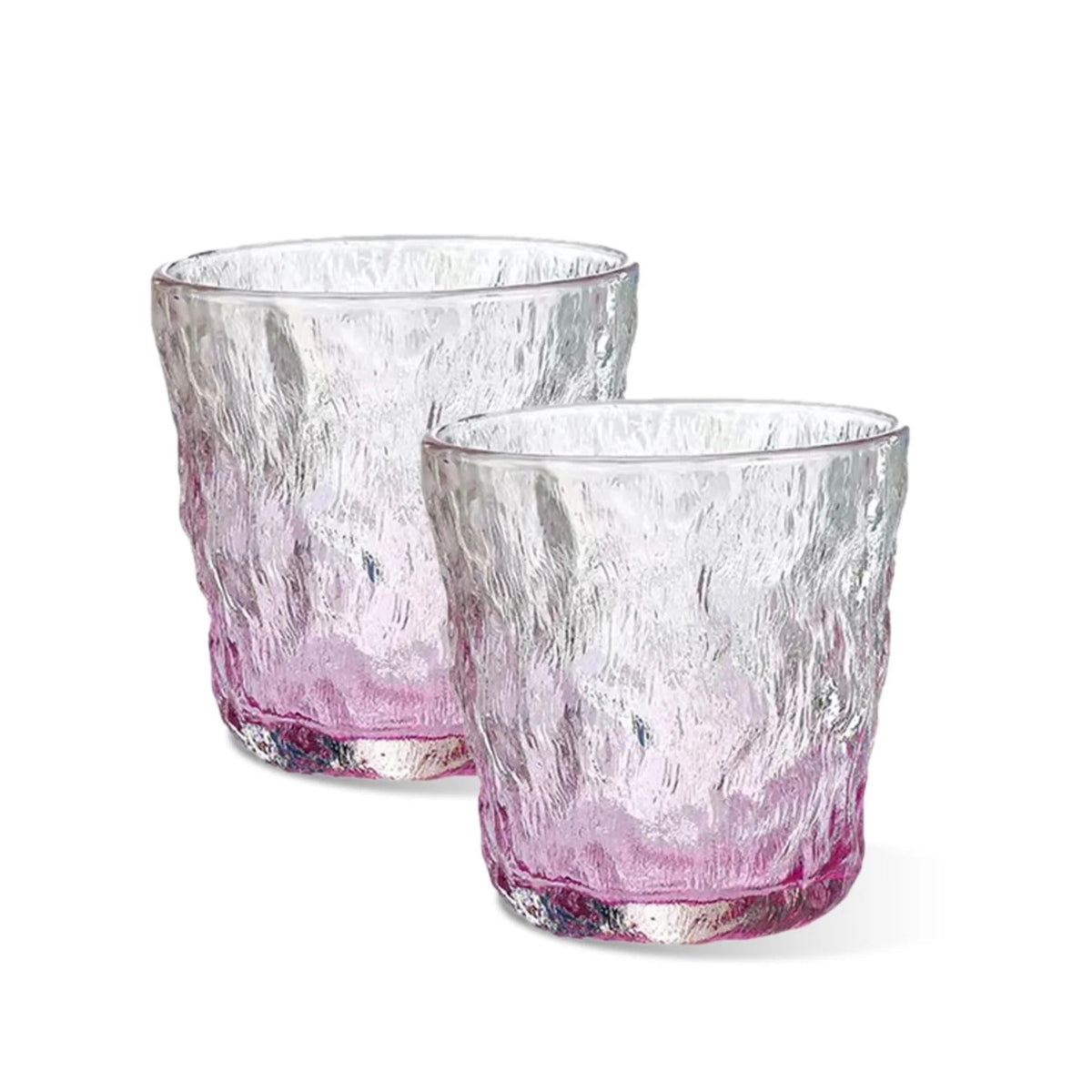 UMAI Set of 2: Purple Lead Free Whiskey Glasses | 270ml | Heavy Bottom