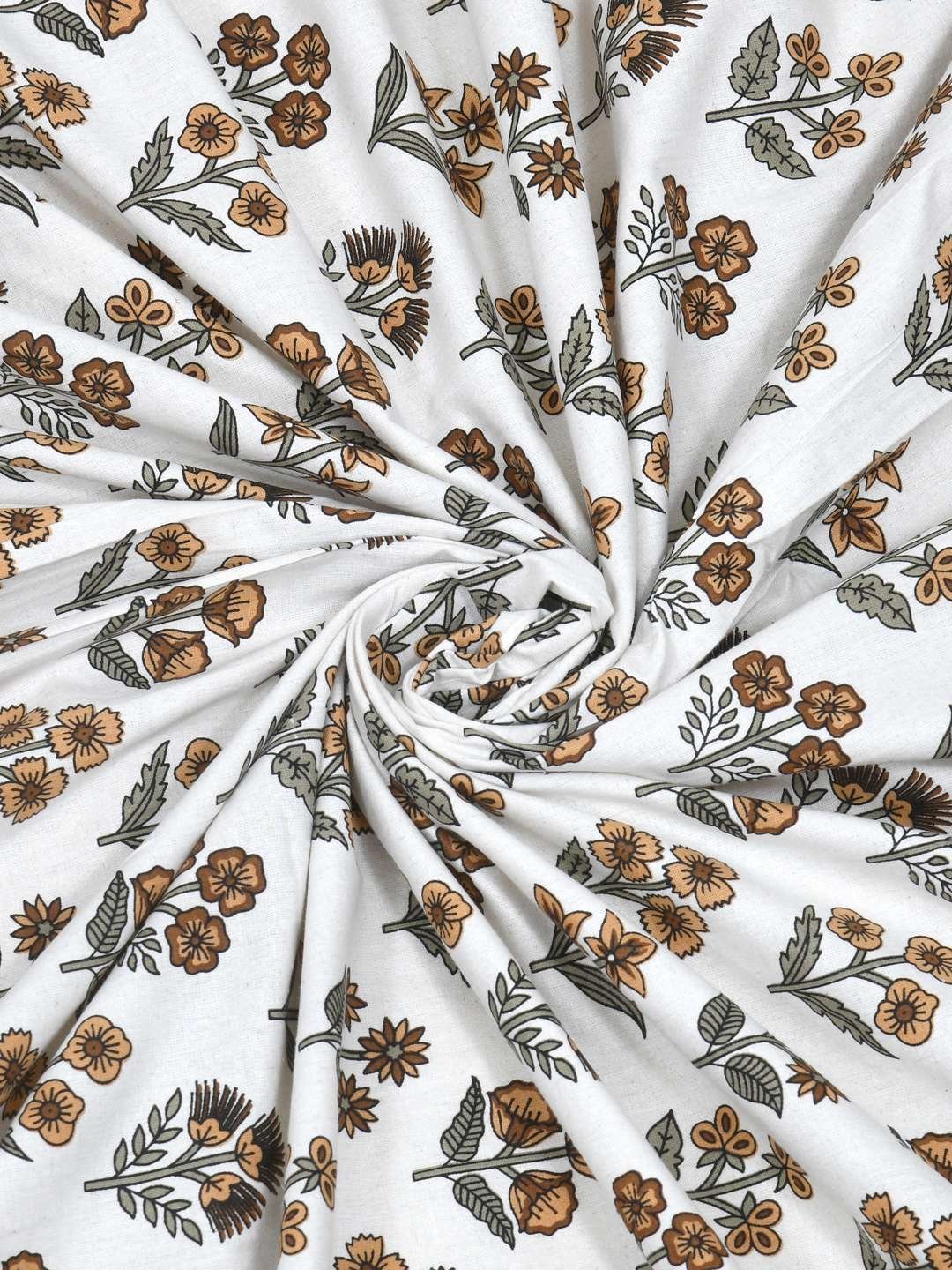 100% Pure Cotton Traditional Printed Bedsheet for Double Bed King Size Bedsheet with 2 Pillow Covers