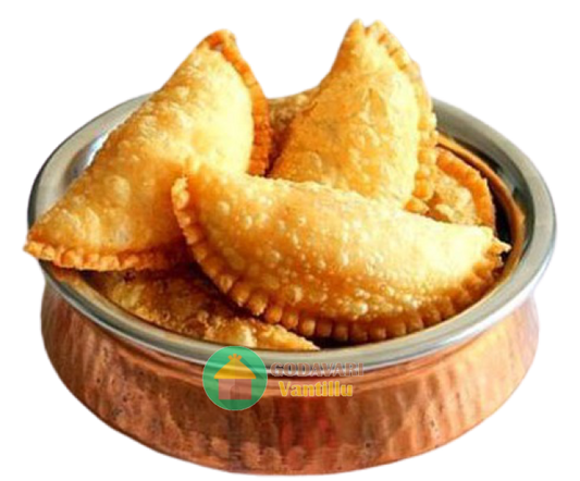 Godavari Vantillu Kajjikayalu (Crispy Coconut Gujiya/Karanji)